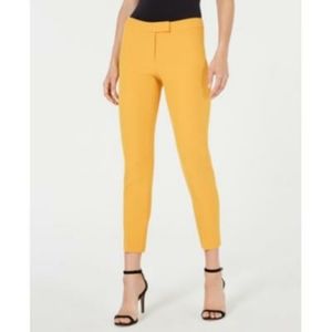 Anne KLein Womens Yellow Straight Leg Pants